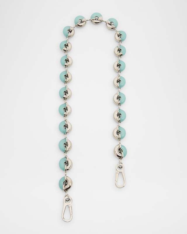 Chunky Donut Chain Bag Strap in Acetate and Stainless Steel